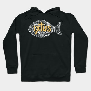 The Christian symbol, the fish is Jesus Christ. Hoodie